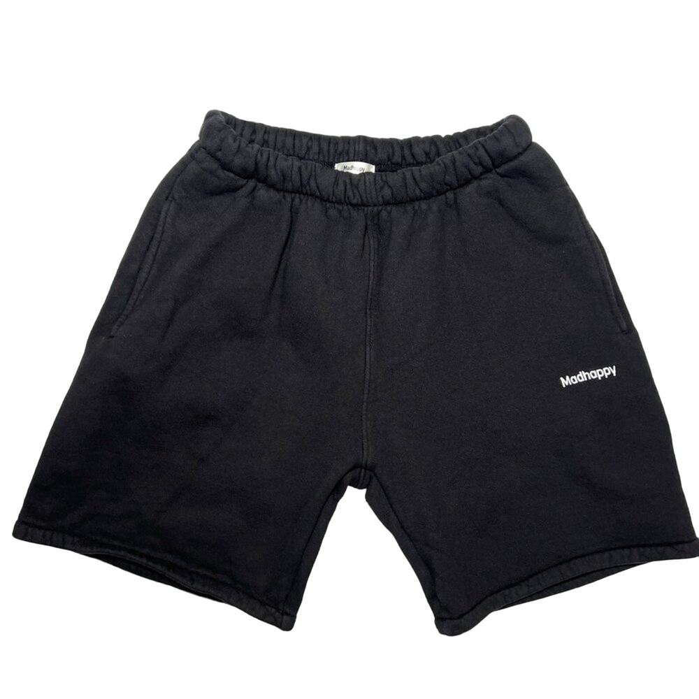 Madhappy Classic Fleece Shorts UNISEX L Black Heavyweight Cotton Pocket